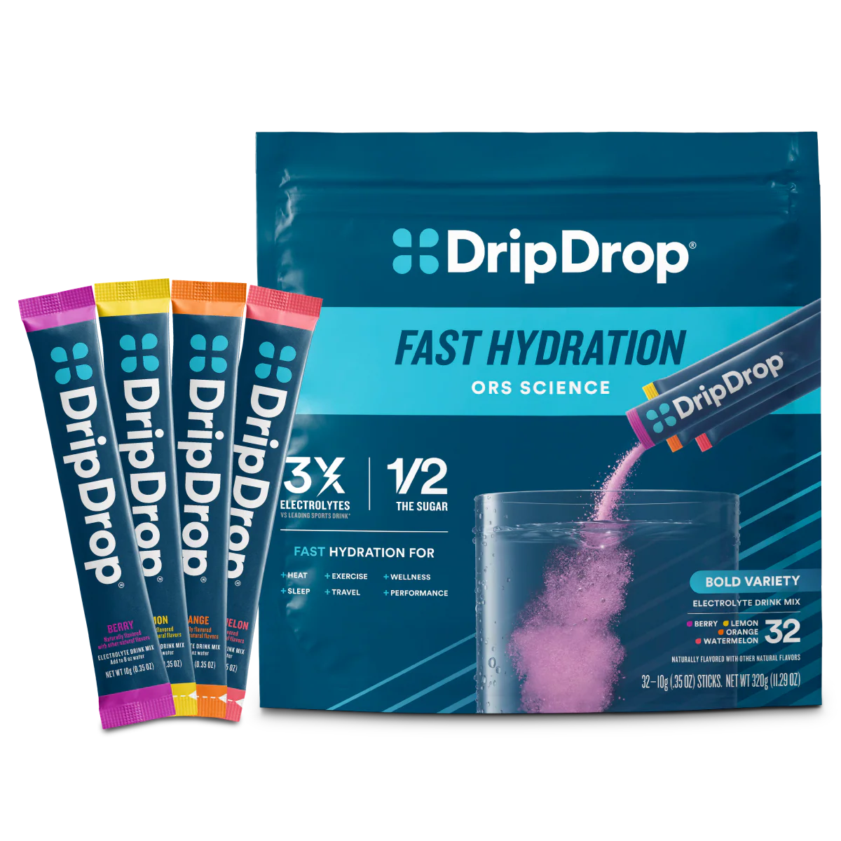 Electrolyte Drink Mix  Bold Variety Pack 32-count